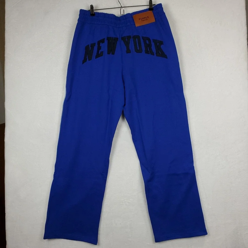 Purple Brand New York Knicks Mitchell & Ness NBA‎ Large Tear Away Pants Blue NWT